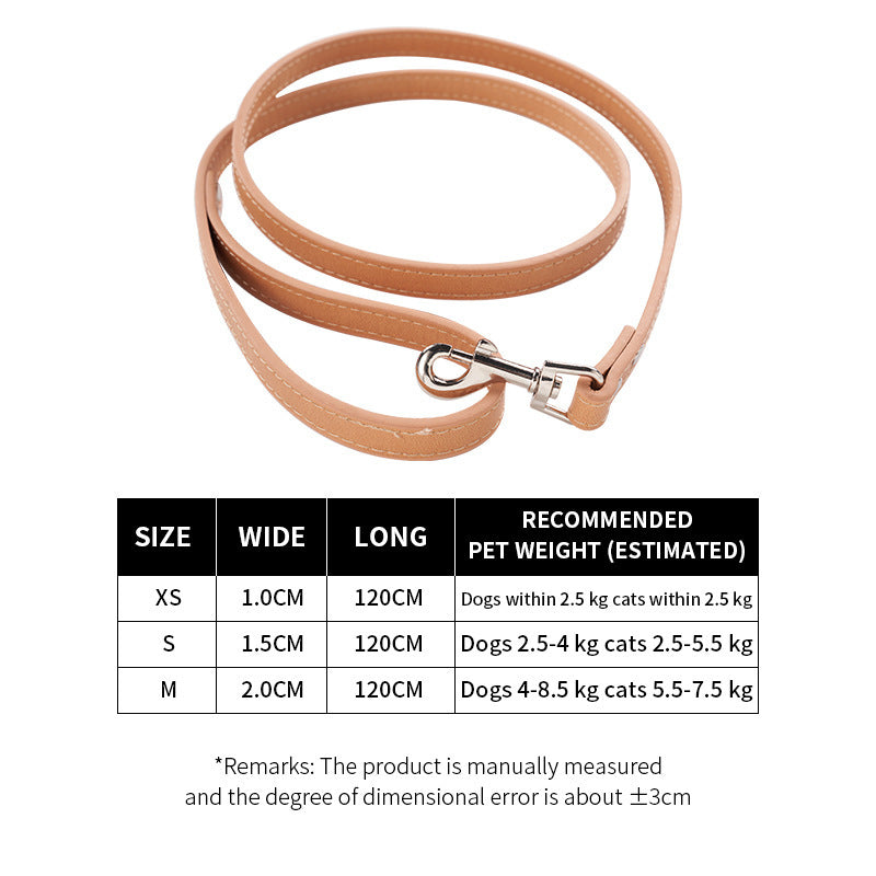 Stylish PU Leather Pet Leash for Dogs and Cats