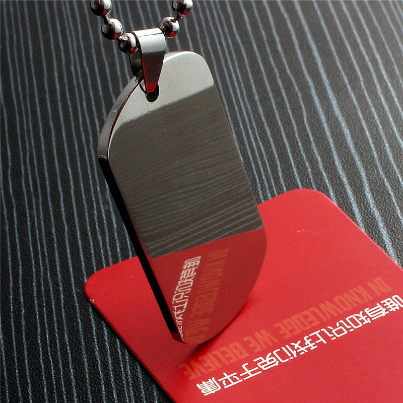 Stainless Steel Dog Tag Laser Engraving Tag Pendant Titanium Steel Dog Tag