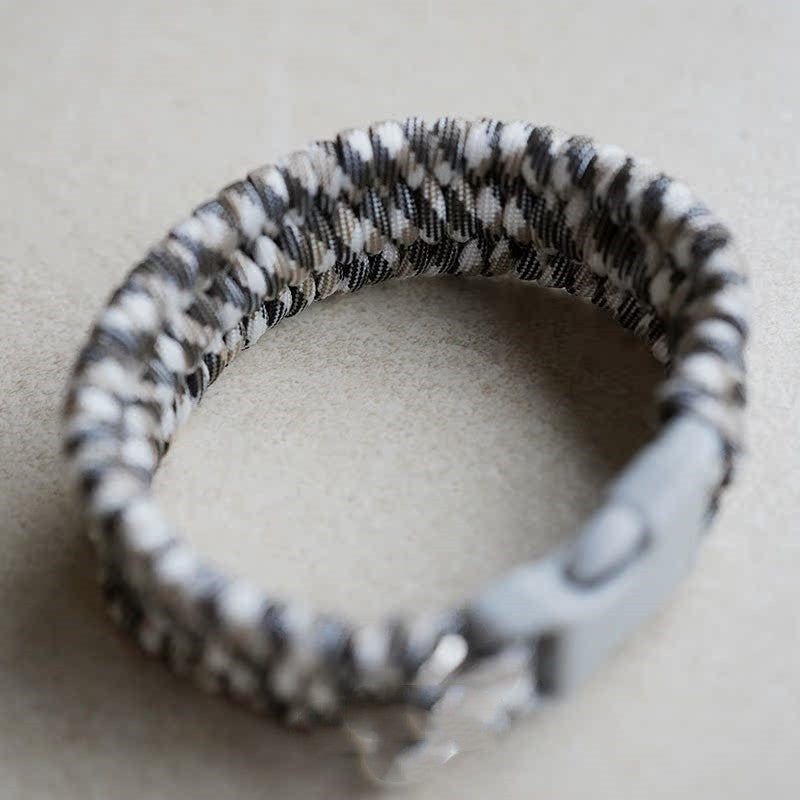 Woven Umbrella Rope Dog Collar Details