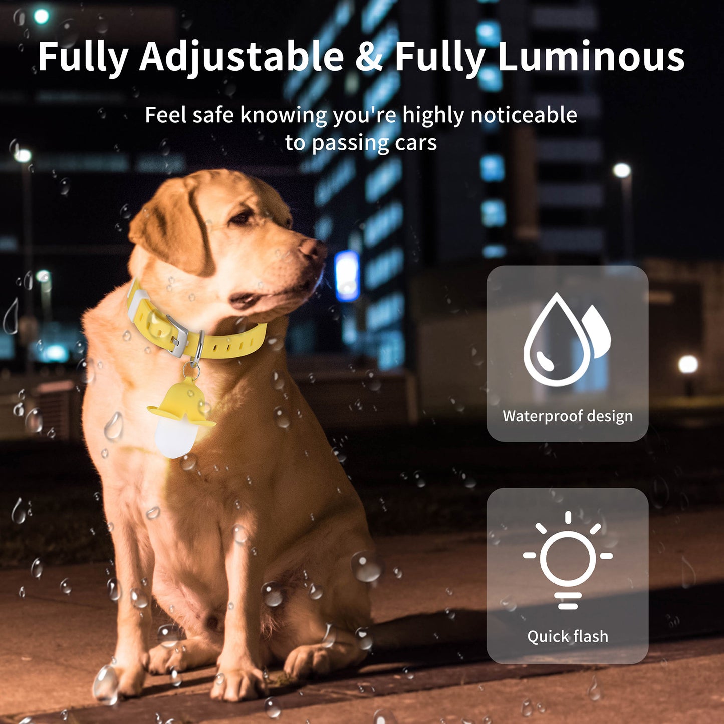 USB Rechargeable Banana Dog Collar Light