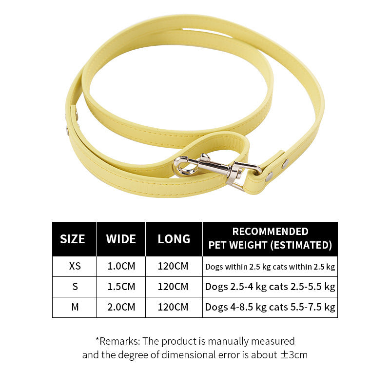 Stylish PU Leather Pet Leash for Dogs and Cats