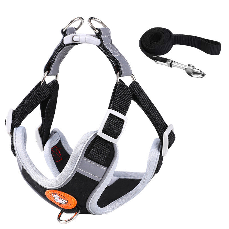 Going Out Universal Reflective Suede Leash Chest Strap