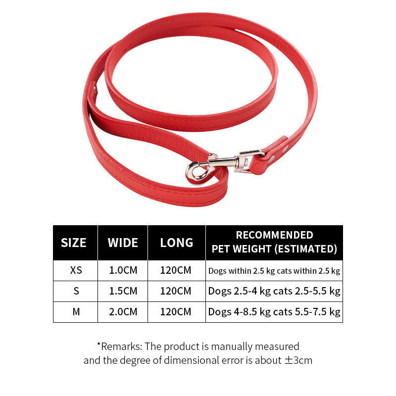 Stylish PU Leather Pet Leash for Dogs and Cats