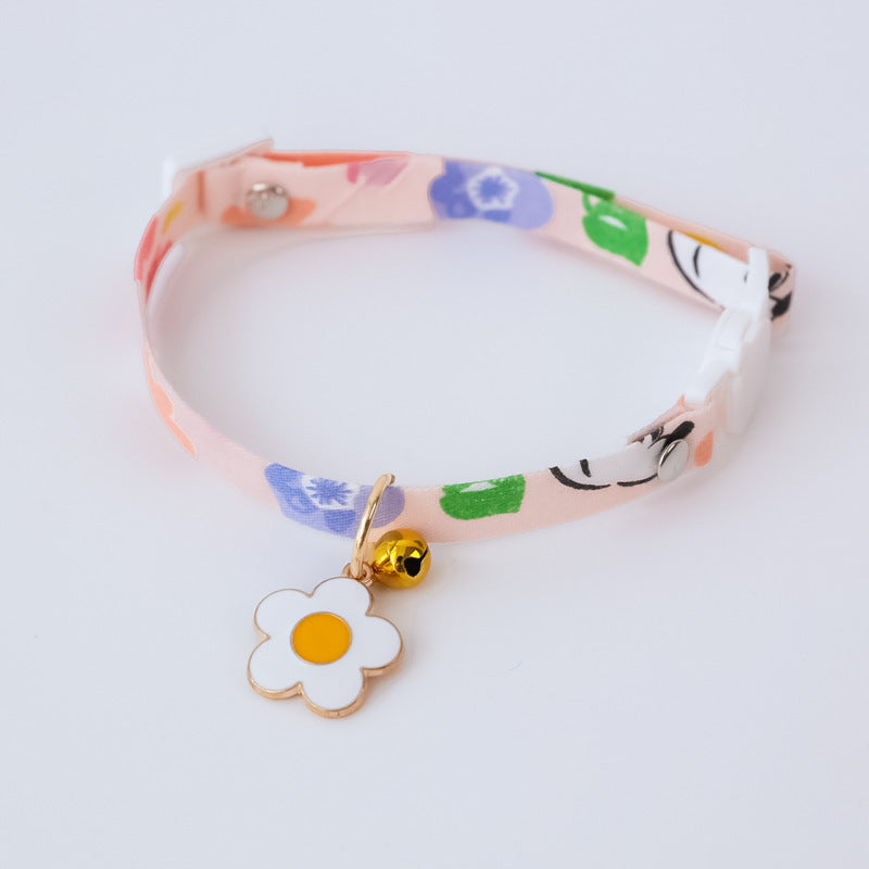 Pet Collar Daisy Flower Safety Buckle Necklace