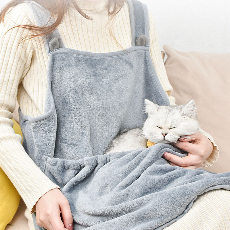 Soft Plush Pet Apron – Anti-Grab & Non-Stick