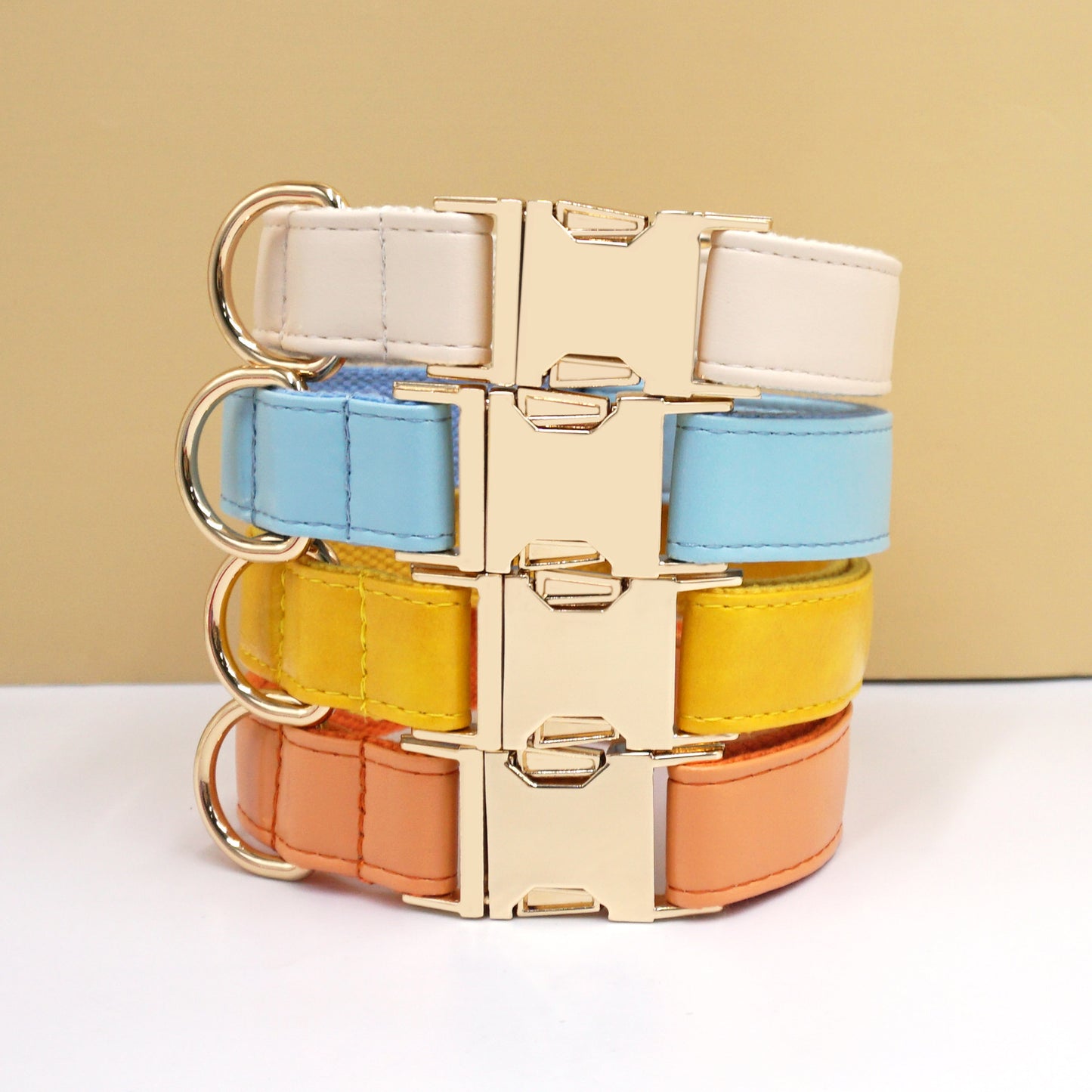 Stylish Leather Pet Collar in 14 Colors
