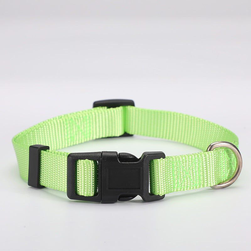 Ondaum Adjustable Plain Polyester Pet Collar – Durable & Comfortable Dog Collar in Multiple Colors & Sizes