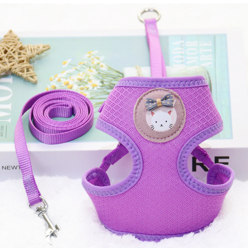 Spring And Summer Vest Dog Small Dog Pomeranian Breathable Chest Strap