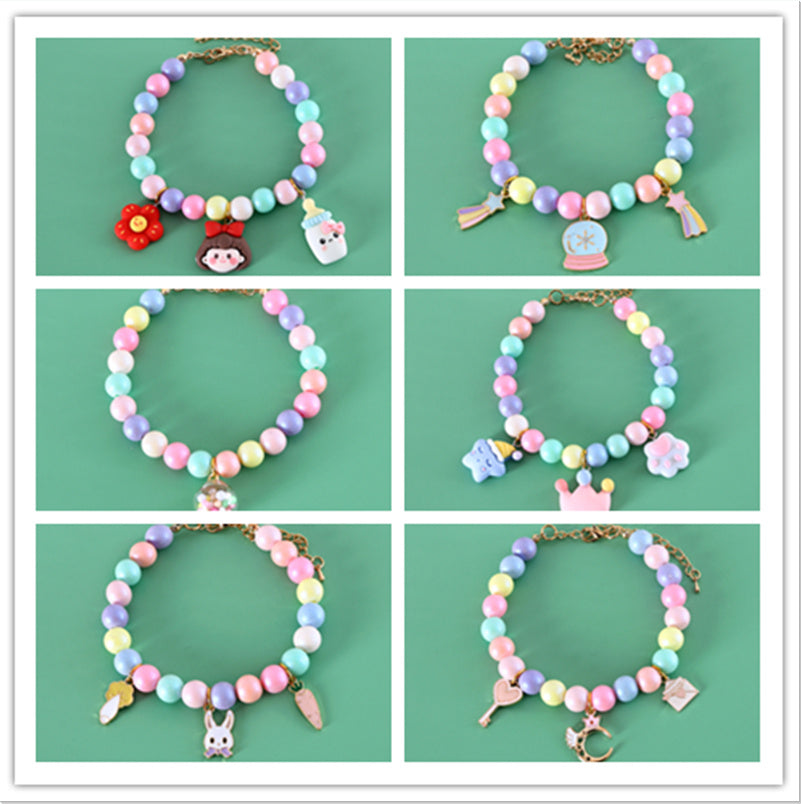 Cat Dog Colorful Pearl Dream Moon Headdress Meteor Rabbit Collar Birthday Shooting Accessories Necklace Bracelet