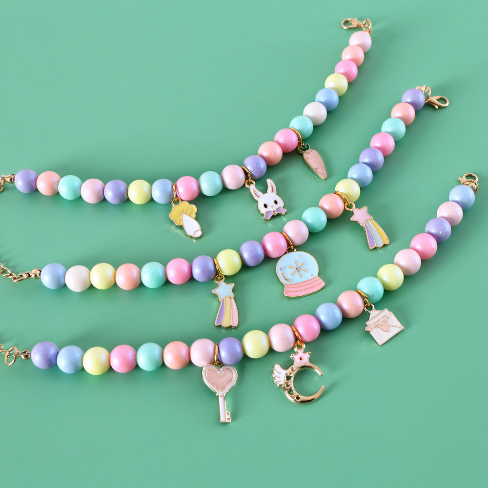 Cat Dog Colorful Pearl Dream Moon Headdress Meteor Rabbit Collar Birthday Shooting Accessories Necklace Bracelet