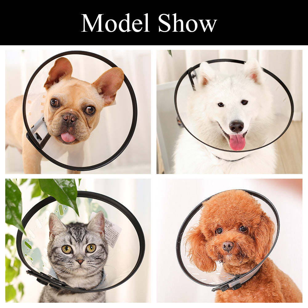 Cat Hood Puppy Dog Anti Bite And Licking Pet Collar Ring Shiba Inu Method