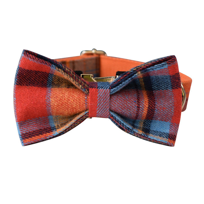 Orange Bottom Velvet Dog Collar Rope Pet Supplies