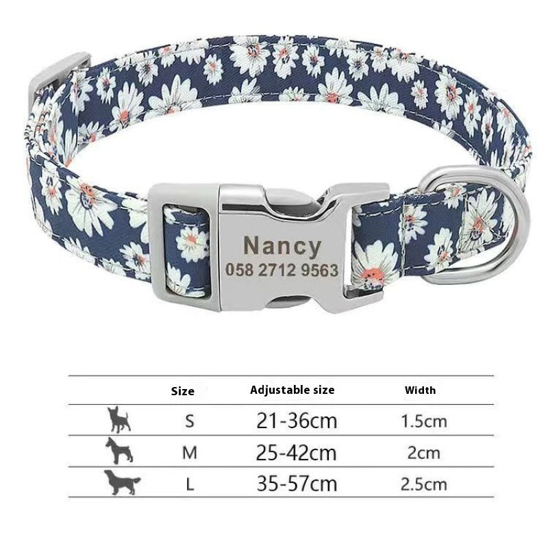 Adjustable Dog Collar with Secure Buckle Design