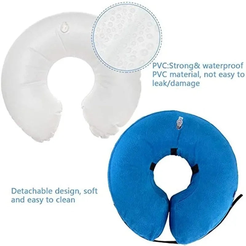 Inflatable Recovery Collar – Soft Protective Cone for Dogs and Cats (All Sizes)