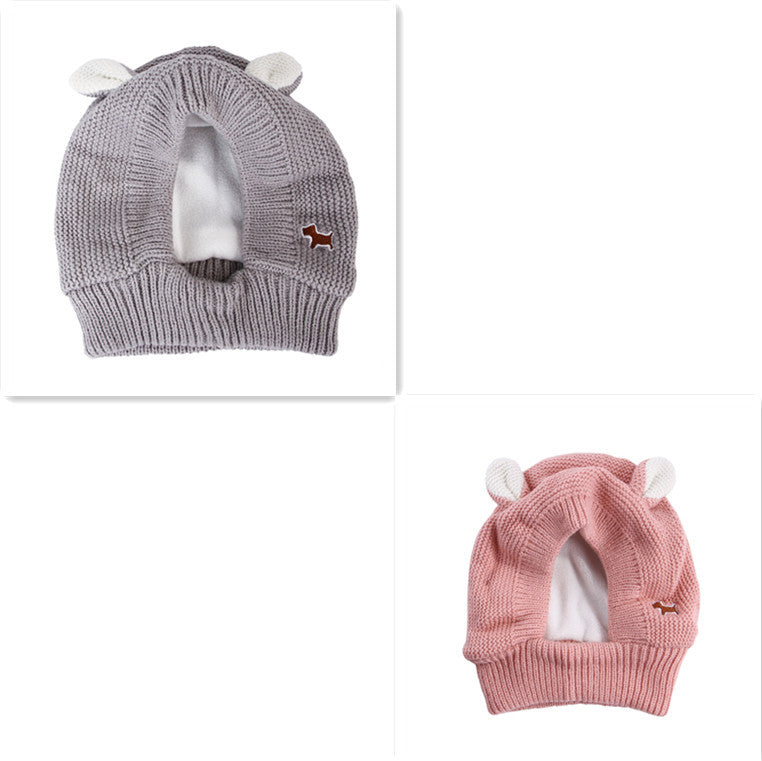 Knitted Large Dog Golden Retriever Warm And Windproof Hat