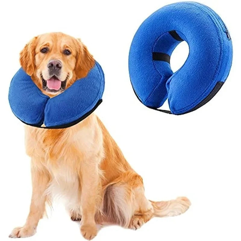 Inflatable Recovery Collar – Soft Protective Cone for Dogs and Cats (All Sizes)