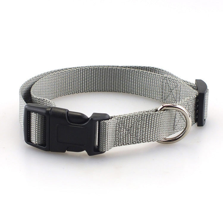 Ondaum Adjustable Plain Polyester Pet Collar – Durable & Comfortable Dog Collar in Multiple Colors & Sizes