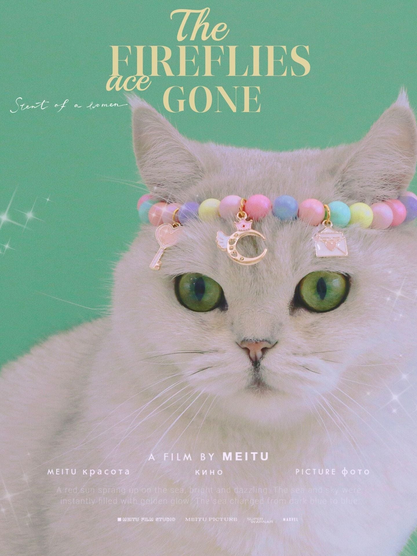 Cat Dog Colorful Pearl Dream Moon Headdress Meteor Rabbit Collar Birthday Shooting Accessories Necklace Bracelet