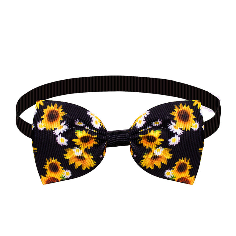 Sunflower Pet Bow Tie Dog Summer Decoration