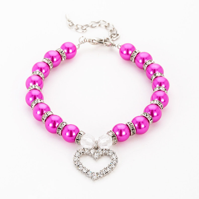 Pearl Necklace Pet Collar Decoration