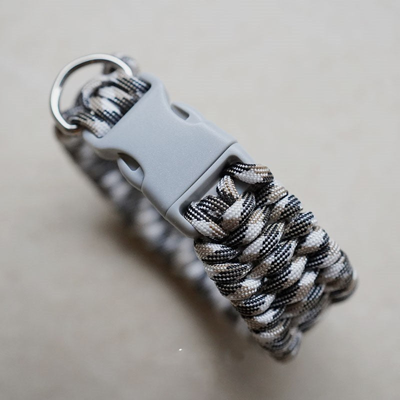 Woven Umbrella Rope Dog Collar Details