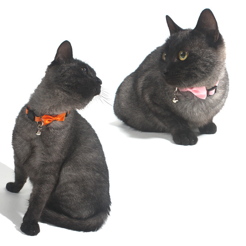 Nylon Bell Bow Pet Tie Collar
