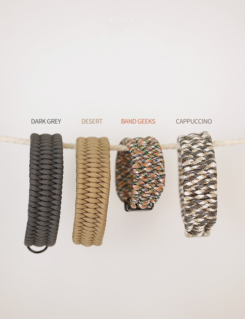 Woven Umbrella Rope Dog Collar Details