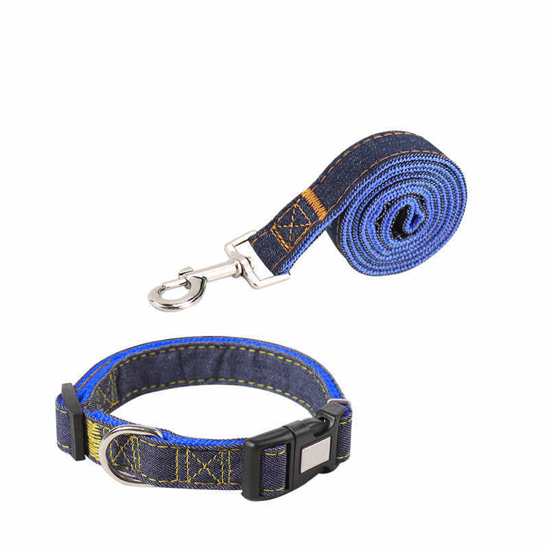 Denim Pet Leash Sewn Cloth Wear-resistant Chest Strap