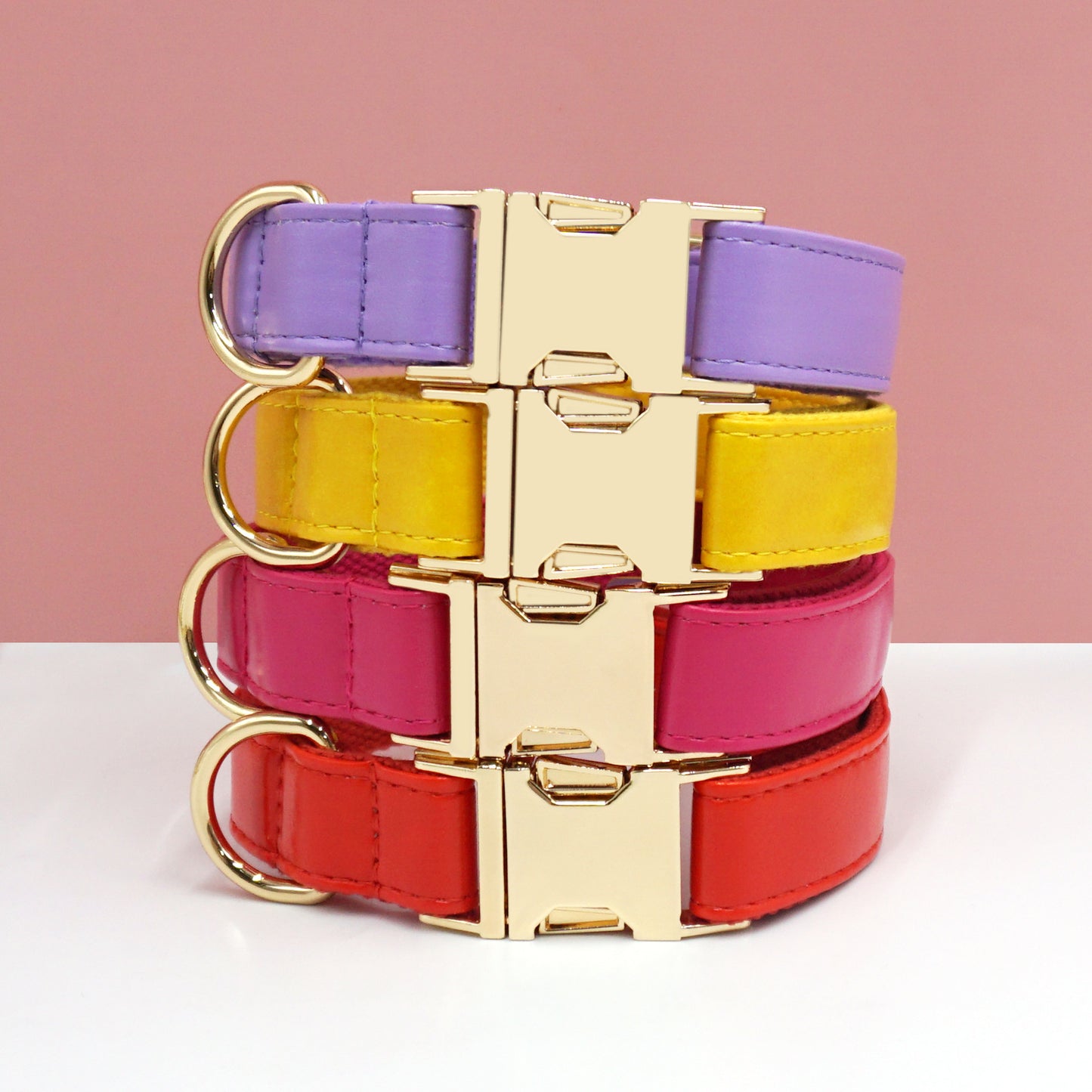Stylish Leather Pet Collar in 14 Colors