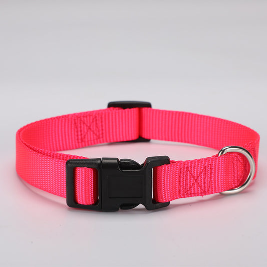 Ondaum Adjustable Plain Polyester Pet Collar – Durable & Comfortable Dog Collar in Multiple Colors & Sizes