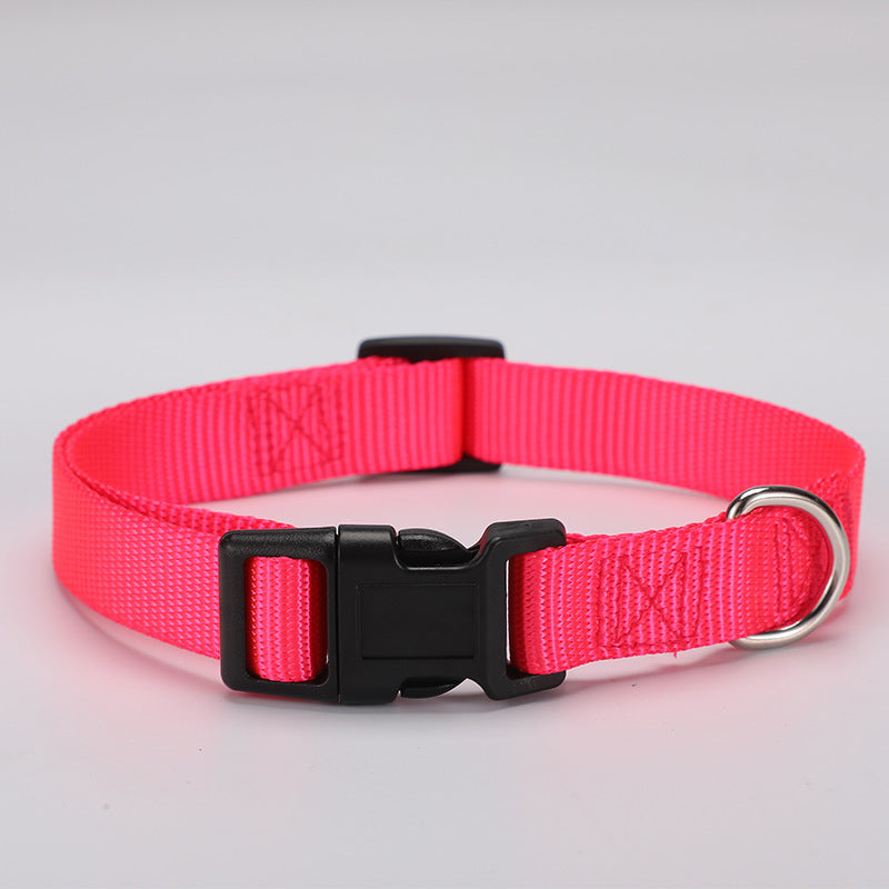 Ondaum Adjustable Plain Polyester Pet Collar – Durable & Comfortable Dog Collar in Multiple Colors & Sizes
