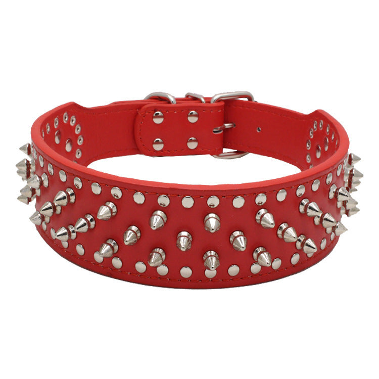 Stylish Bullet Nail Dog Collar for Pets