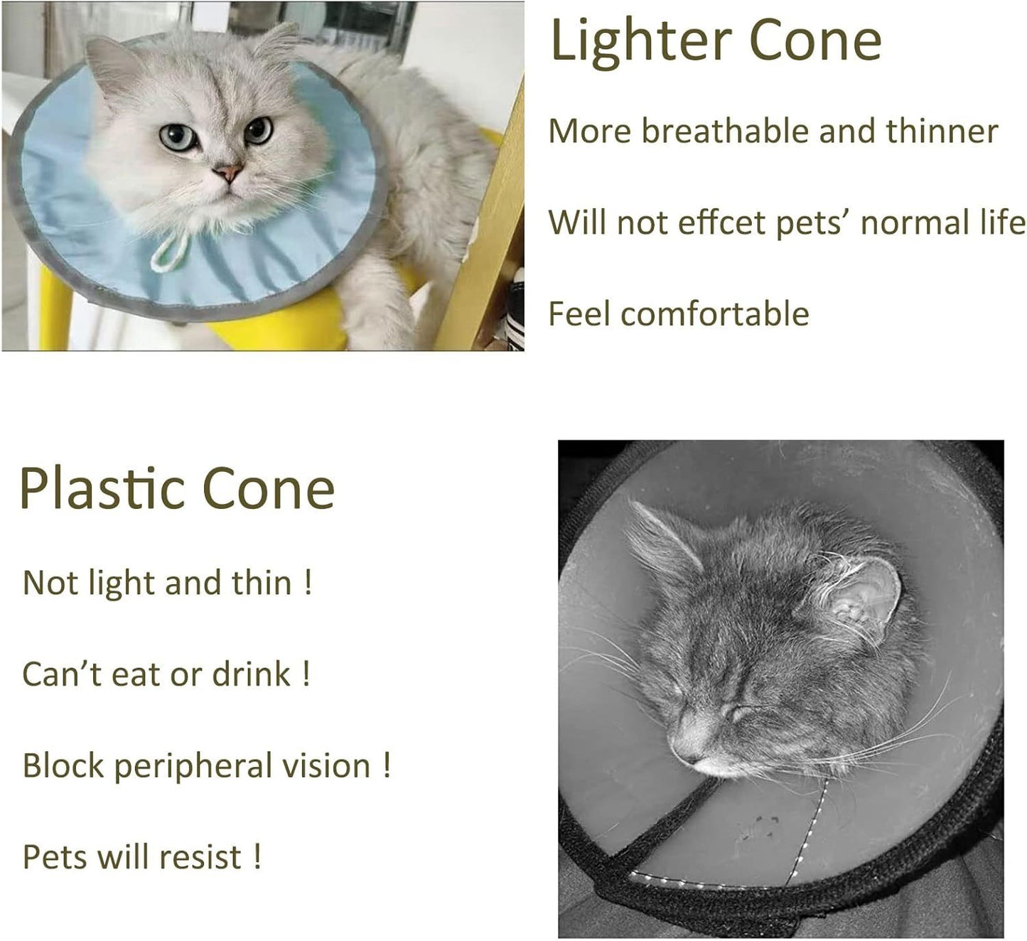 Waterproof Cat Recovery Cone Collar for Pets