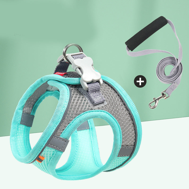 Mesh Breathable Reflective Vest Traction Rope