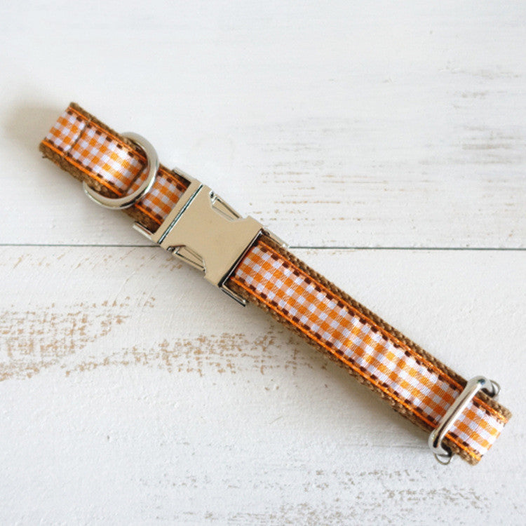 Stylish Plaid Dog Collar for Pets