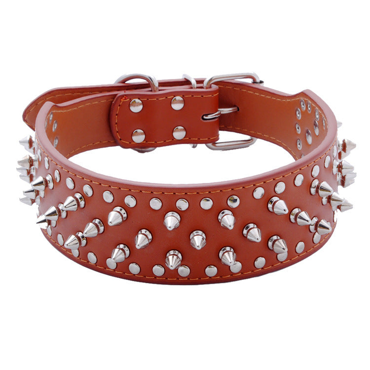 Stylish Bullet Nail Dog Collar for Pets