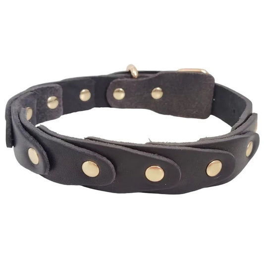 Ondaum Genuine Leather Dog Collar - Durable & Stylish Leather Buckle Collar for Medium to Large Dogs
