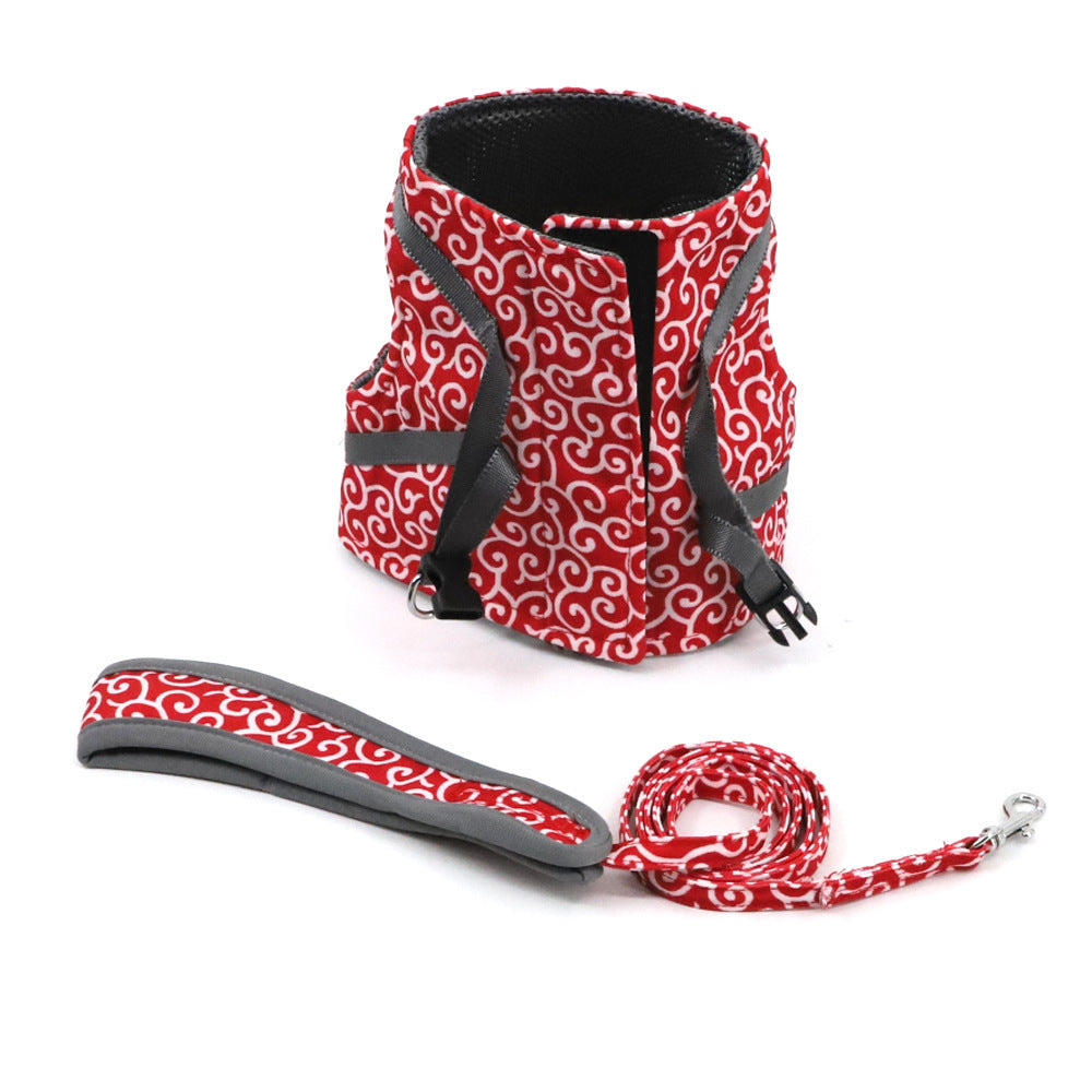 Pet Cat Puppy Dog Anti Breaking Loose Hand Holding Rope Vest