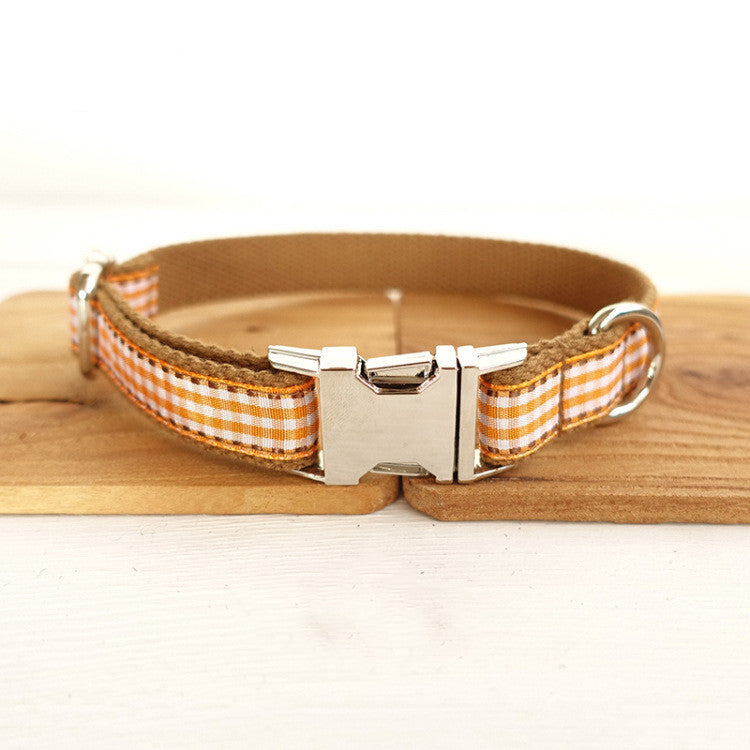 Stylish Plaid Dog Collar for Pets