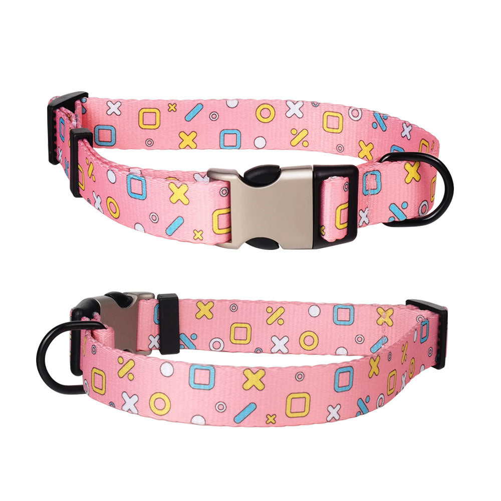 Pet collar lettering metal buckle