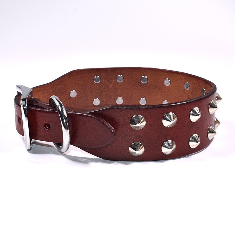 Small And Medium Sized Dog Cowhide Collar