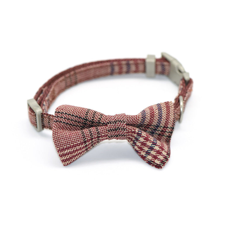 Ondaum Pet Cotton Plaid Dog Leash & Collar Set with Snack Bag – Stylish, Durable, and Comfortable for All Breeds