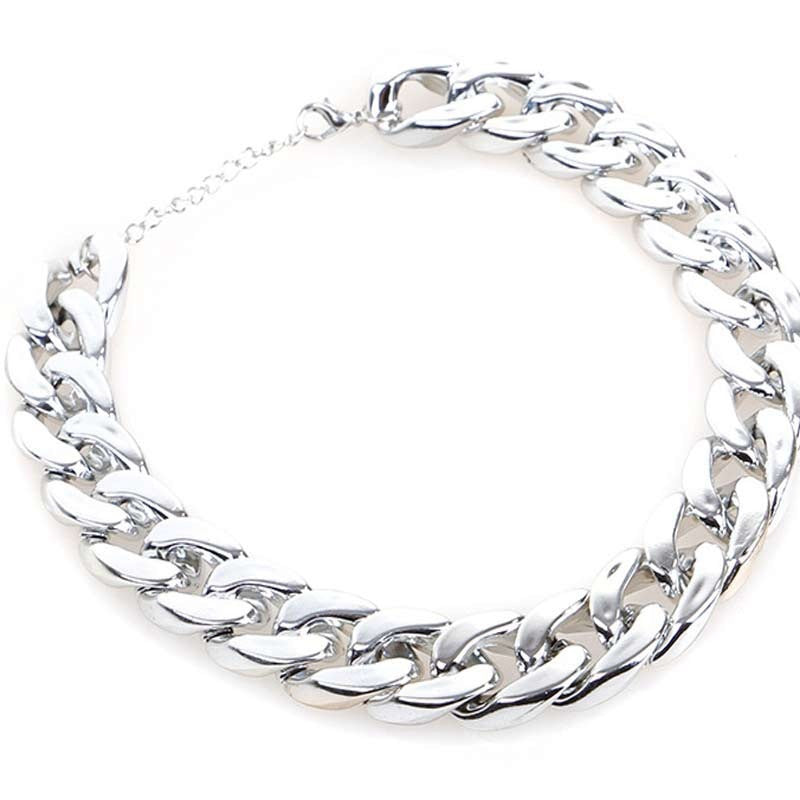Ondaum Gold Color Chain Buckle Dog Collar – Stylish Pet Necklace Ornament for Small and Medium Dogs