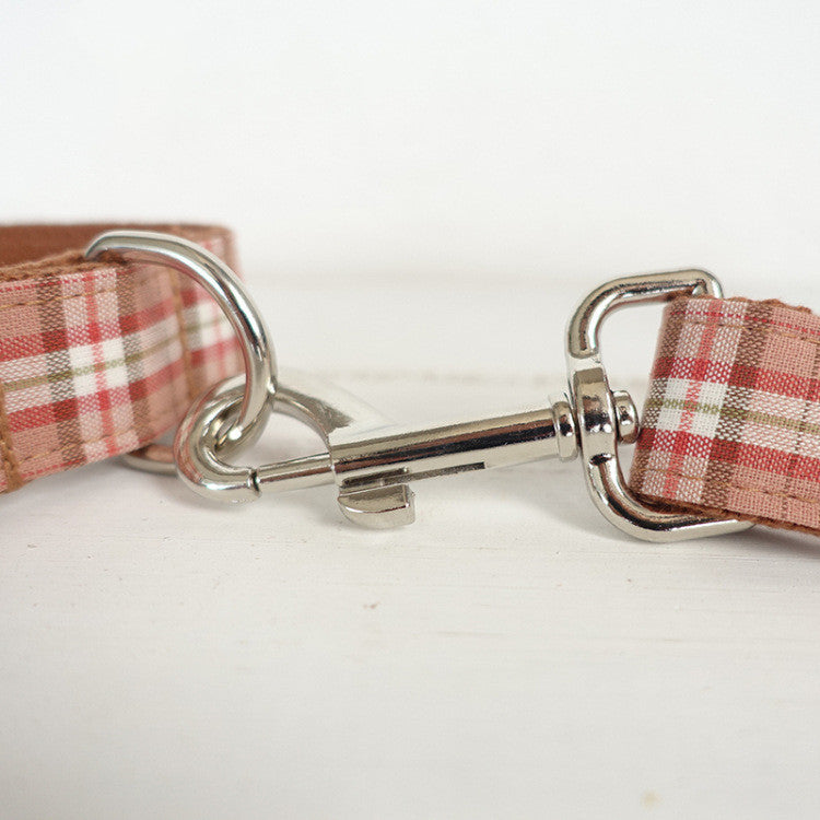 Plaid design dog ring