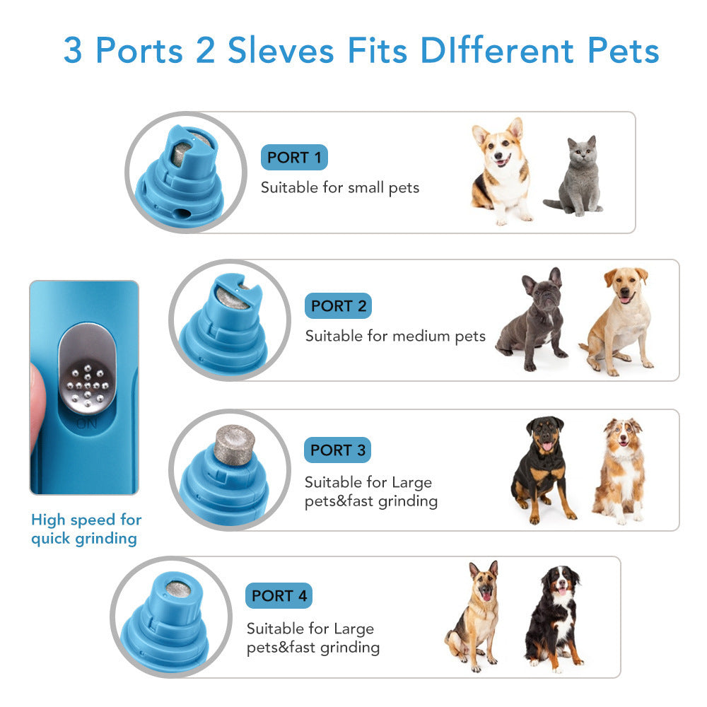 Electric Pet Nail Grinder - Safe & Versatile Grooming Tool