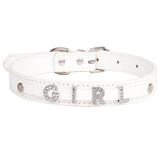 PU Personalized Leather Small And Medium Pet Collar