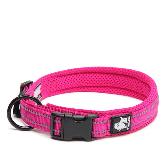 Pet Reflective Nylon Sandwich Breathable Mesh Collar