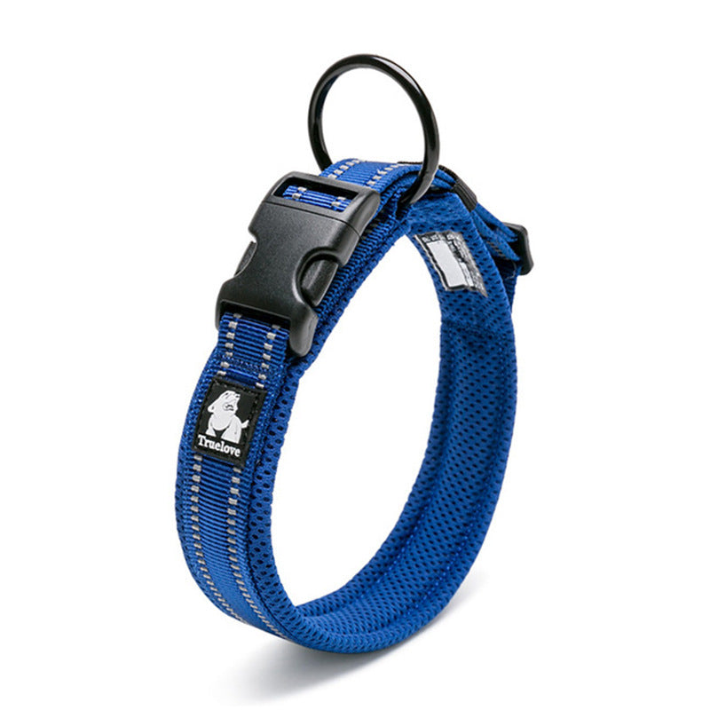 Pet Reflective Nylon Sandwich Breathable Mesh Collar