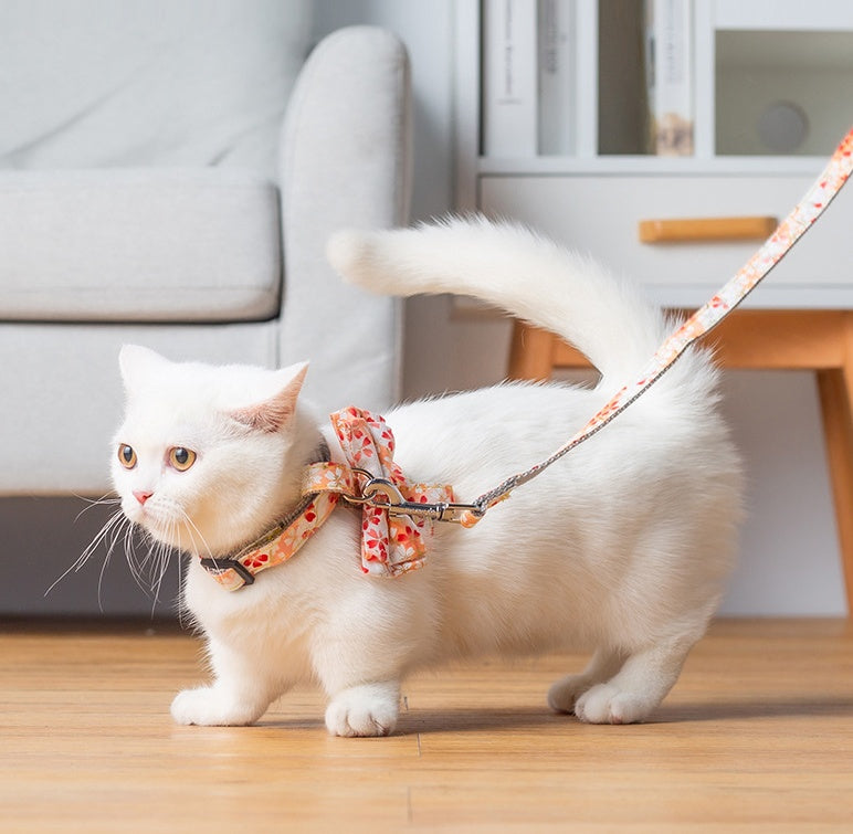 Japanese Butterfly Vest Traction Rope Nylon Webbing Cat Chest Strap