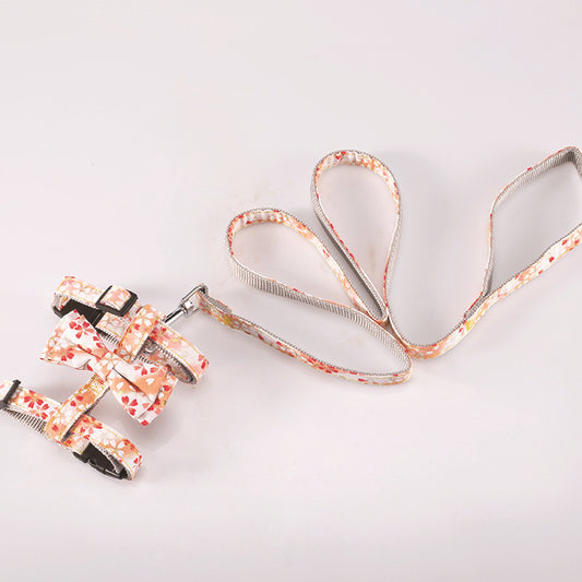 Japanese Butterfly Vest Traction Rope Nylon Webbing Cat Chest Strap